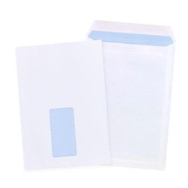 GP Globe Packaging White Self Seal Paper Envelopes - Printer Safe & Fully Opaque Security Envelopes - Business Mailing Envelopes for Office & Home Use (20, C5 (229x164mm) - Window)
