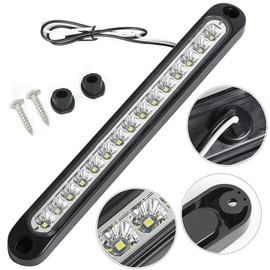 2x 15 LED Tail Light Trailer Truck Caravan UTE Reverse Light Bar Ultra-Slim Lamp, Waterproof, Surface Mount