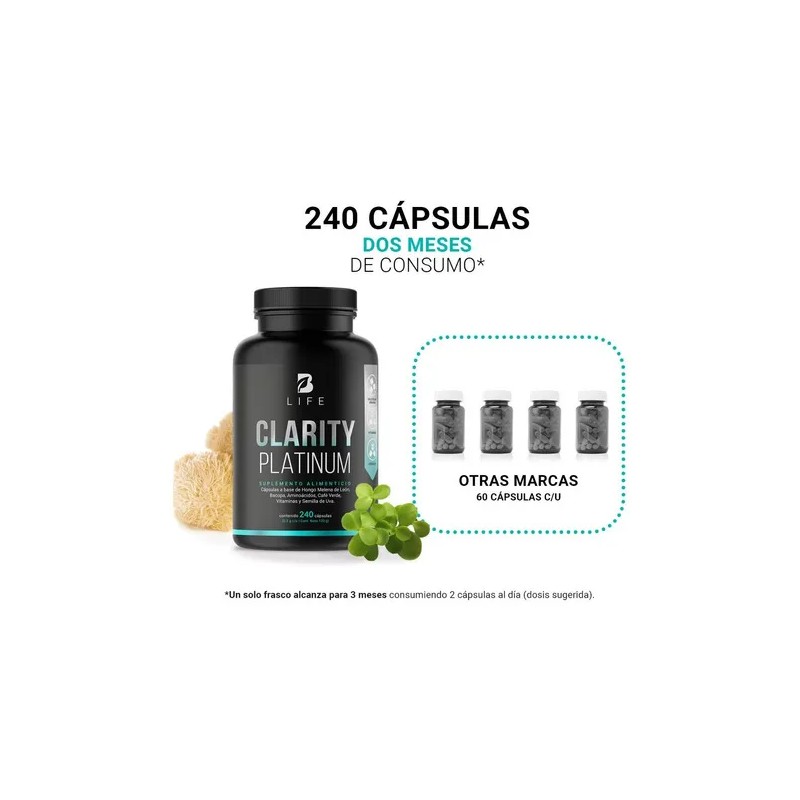 B-Life Clarity Platinum | Nootrópico Natural para Memoria y Enfoque