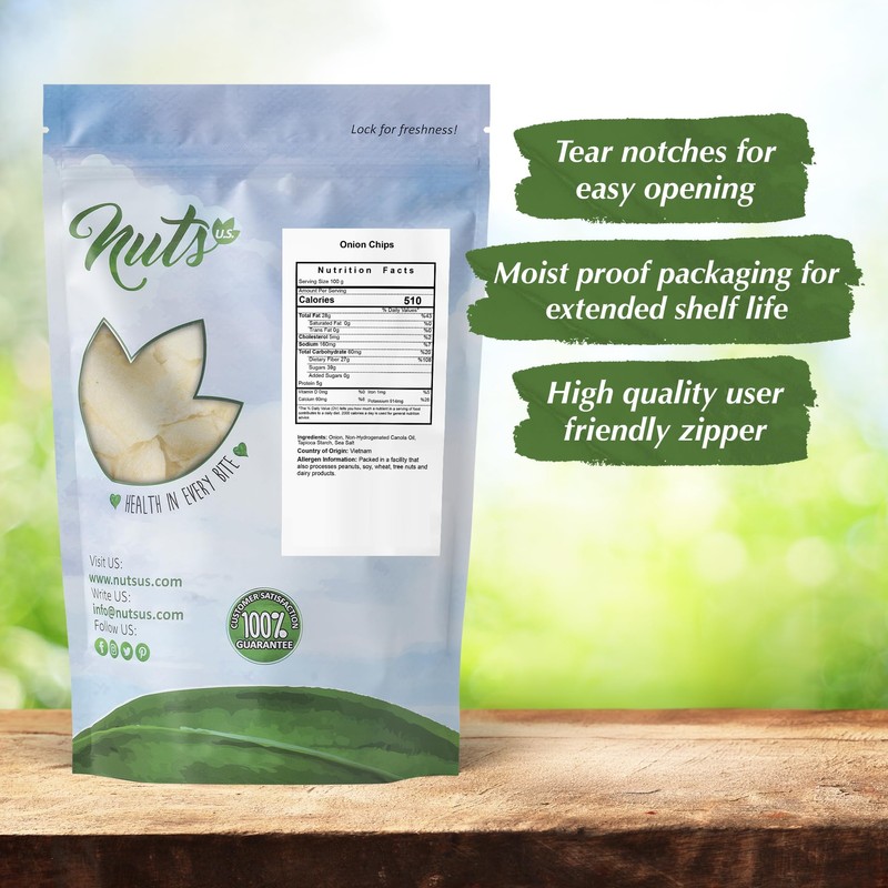 NUTS U.S. - Onion Chips | Sea-Salted | No Color