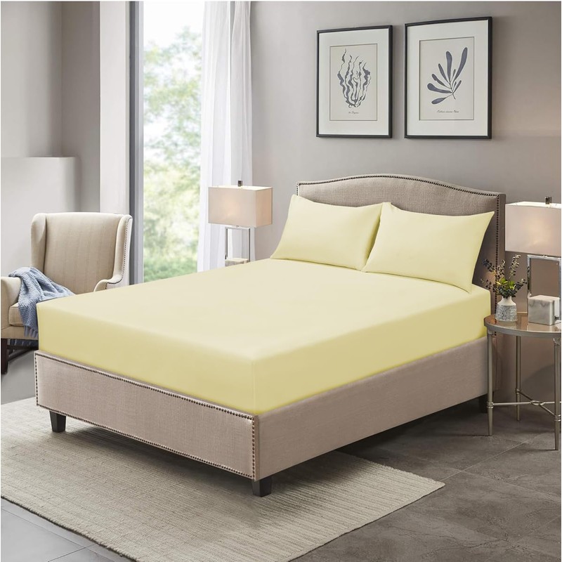 HADI LONDON Microfiber Deep Fitted Sheets 40cm - King Size,