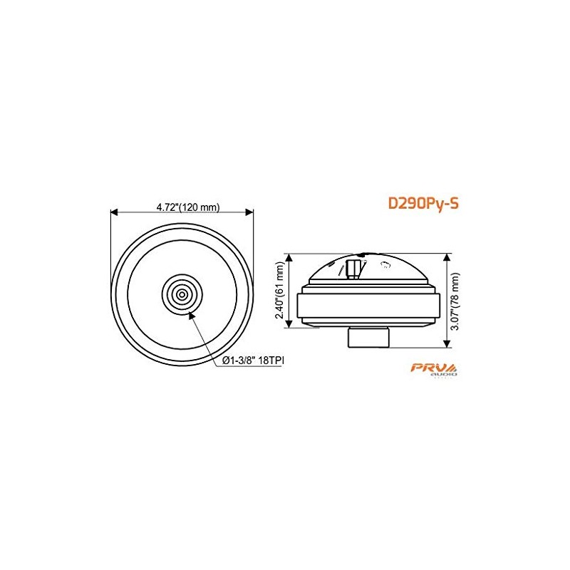 PRV AUDIO D290Py-S 90 Watts RMS 1" Pro Audio Screw-on