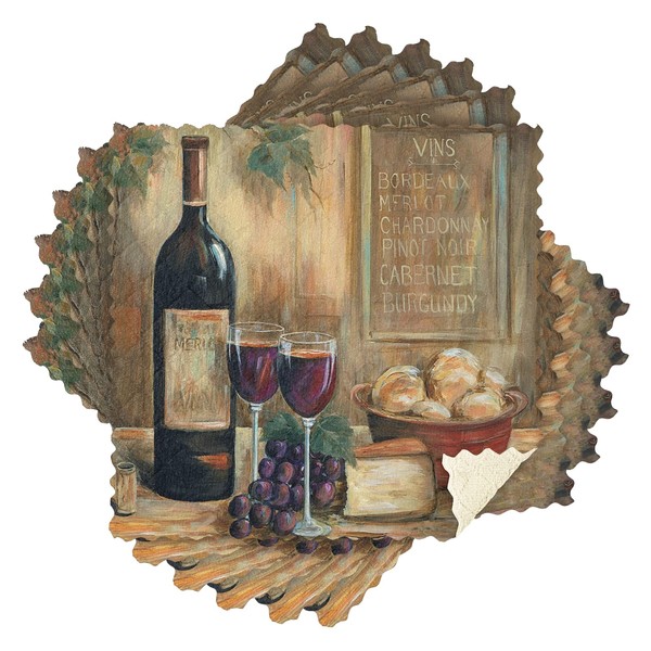 Kcldeci - Juego de 6 paños de cocina de vino, botellas y uvas sobre madera, para secar platos, ultra suaves, absorbentes, de secado rápido, toallas de cocina y paños de cocina, 11 x 11 pulgadas
