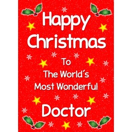 Christmas Greeting Card 'Doctor' - Special Xmas Card for Him Her Kids Male Female