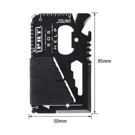 Kigauru Card Type Multi-Tool 14 in 1 Tool Set, Stainless Steel, Lightweight, Outdoor Tool Card, Hiking, Walking, Bicycle Maintenance, Travel, Camping, Outdoor Accessories