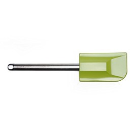 RSVP International Endurance Kitchen Tool Collection Espátula de silicona, mango de acero inoxidable, 11.25 x 2.75 pulgadas, verde