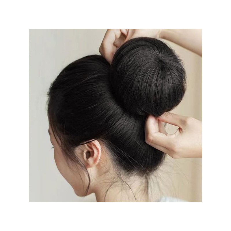 언니네 가발 똥머리 헤어망 가발(내추럴블랙) Sister's Wig Bun Hair Net