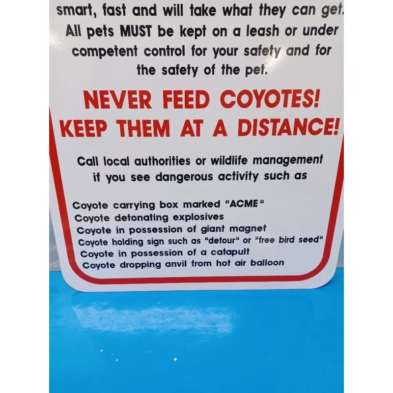 Garage COYOTE ACTIVITY FUNNY SHOP SIGN GARAGE ART MAN CAVE