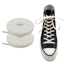 NDTEZUGT 5/16"(8mm) Flat Elastic Shoe Lace, Wide Stretch Replacement Shoelaces Strings for High Tops (Beige,54"/140cm)