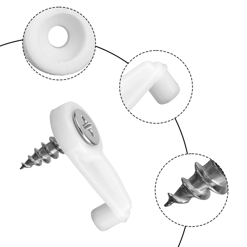 60pcs Window Screen Clips, White Storm Window Clips with 60
