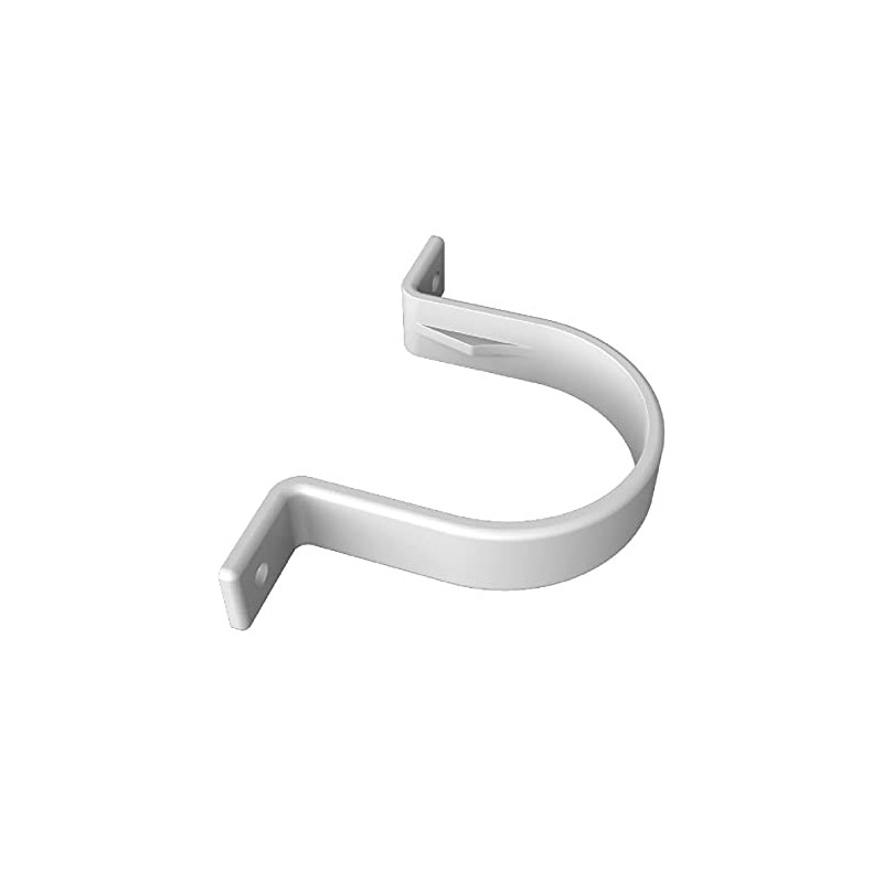 5 x White Round 68mm Flush Downpipe Brackets, Freeflow Low