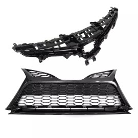 Stunning 11PC For Camry SE 2021-2023 Front Bumper Upper Lower Grille Fog Lamp Bezel Trim