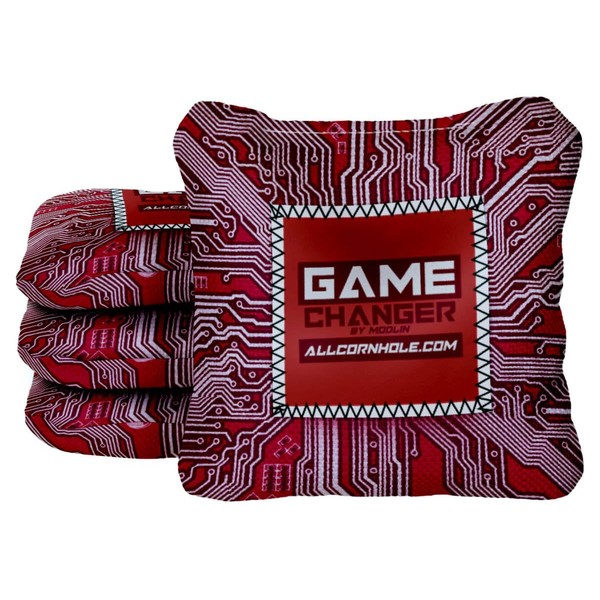 AllCornhole.com | Gamechanger Cornhole Bags | Patented Technology | ACL Pro Approved | Set of 4 (Red)