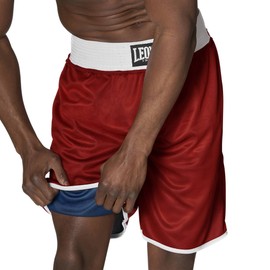 LEONE 1947, Boxing Shorts, Red/Blue, XS, AB215
