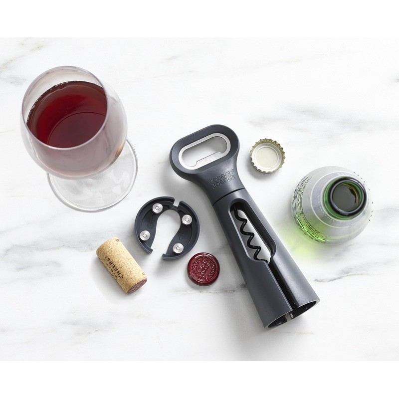 Joseph Joseph Duo 3-in-1 Corkscrew, Black