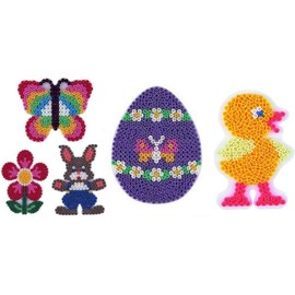 Hama Midi Perler Beads for Ironing, 5 mm Sets in Various Designs, Easter.