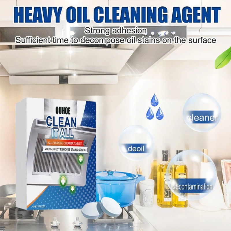 Tabletas Efervescentes Limpiadoras De Aceite De Cocina G Par