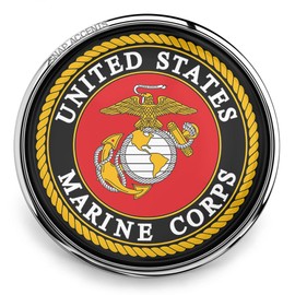 USA Military Snap Jewelry 18MM Ginger Charm Button American Flag Patriotic Button Fits Custom Necklaces, Bracelets, Rings (Marines)