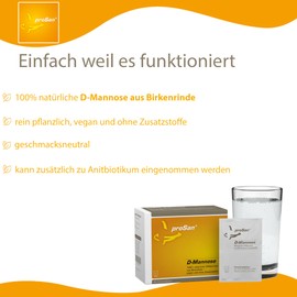 proSan D-Mannose Powder (Pack of 30) Vegan and 100% Natural Birch Antibiotic Free in Practical Single Doses Free of Additives Quality from Germany