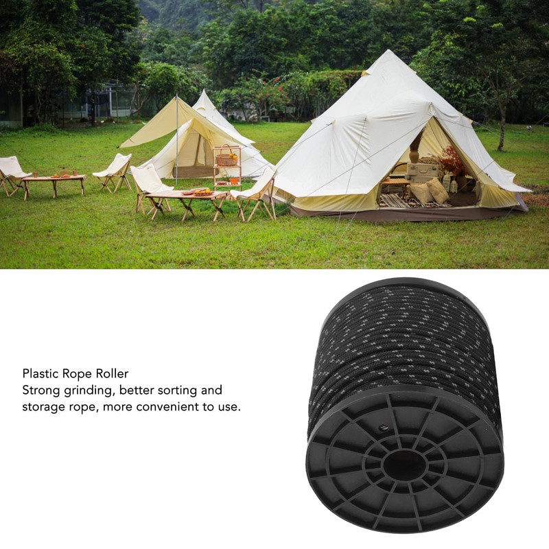 Reflective Camping Rope Texture Weaving 164ft 4mm Polyester Parachute Cord