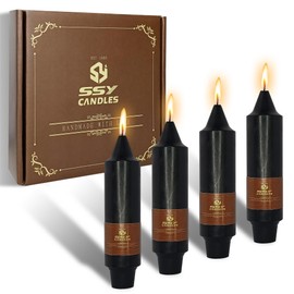 Gedengni Taper Candle Black Candlesticks,5 inches Short Tapered Candles Cute Candle Sticks Dripless Twisted Candlestick for Home Dinner Wedding Party Women Gifts,7D-Black