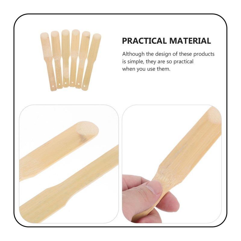 Kichvoe Butter Spreader Bamboo Dumpling Filling Spoon 6pcs Dumpling Making