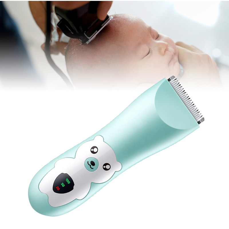 Ultra Quiet Baby Hair Clipper Precise Trimming Cordless Rechargeable Cartoon