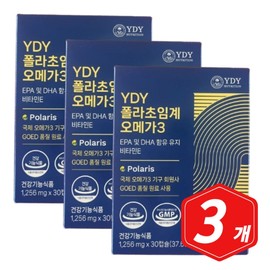 YDY Polar Supercritical Omega 3 Polaris 30 capsules x 3 Contains EPA DHA for maintenance / YDY 폴라 초임계 오메가3 폴라리스 30캡슐 x 3개 EPA DHA 함유 유지