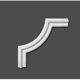 Wall paneling frames, 12 meters, made of sturdy white hardwood (better than polystyrene and plaster), to be applied to the wall, 12 pieces of 1 m (HCR517-1-angle-4 pieces)