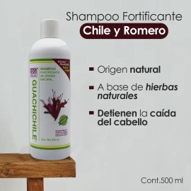 Shampoo Para Cabello Fortificante Chile Y Romero 500 Ml