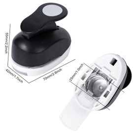 Katfort 1 Inch Circle Punch, Paper Punches Circle Hole Punch Circle Punches for Paper Crafts, Cardstock, Brand Label, Gift Wrapping, Greeting Cards and Scrapbooks, Black