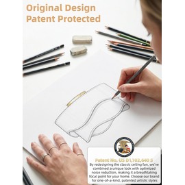 DSYBRI Flush Mount Ceiling Fan with Lights, 20" Low Profile Boho Ceiling Fan with Light Remote Control, Caged with 6 Speeds for Bedroom, Nursery, Living Room