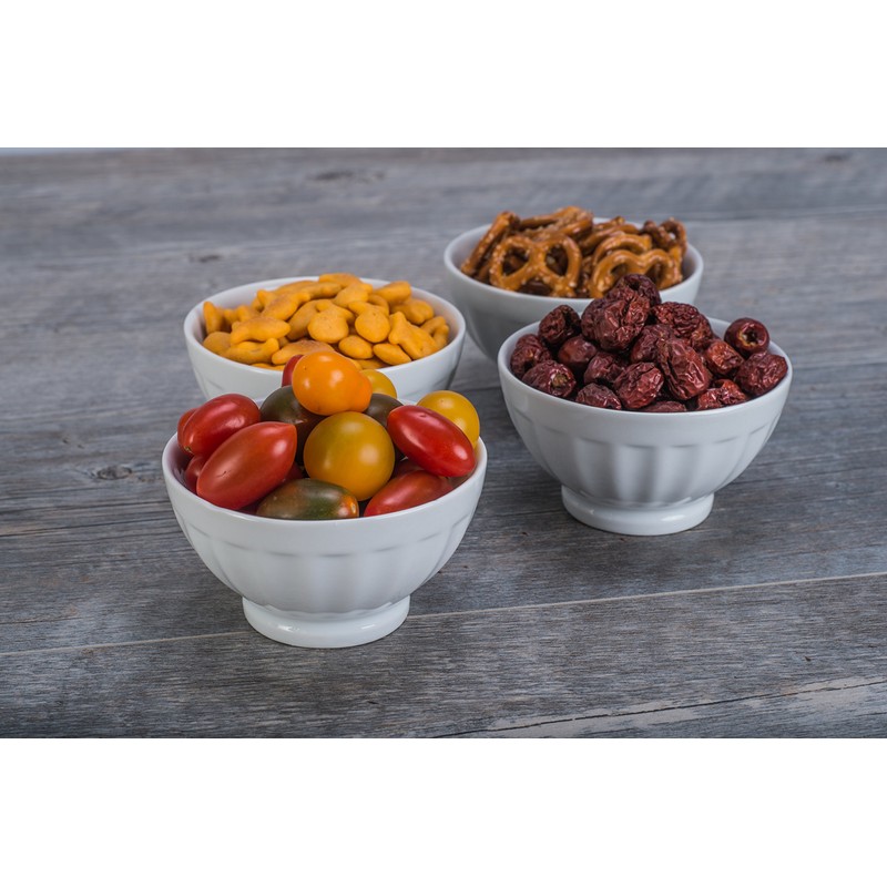 BIA Cordon Bleu 8-Ounce Fluted Bowl, Set of 4, White