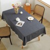 meioro Solid Colour Tassel Tablecloth Rectangular Tablecloth Cotton Linen Tablecloth
