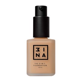3INA The 3-in-1 Foundation – Liquid Foundation with SPF 15 – 12-Hour, Light to Medium Coverage – Skincare, Concealer, Coverage in One – 207 – 1.01 oz