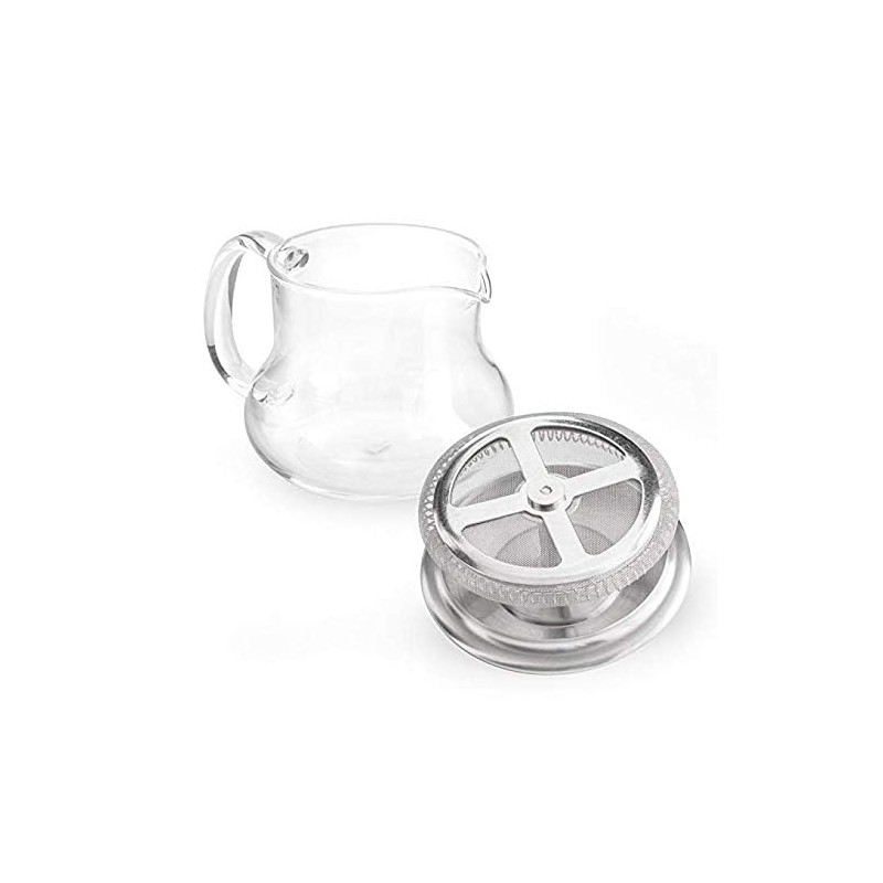 Yama Sitka 12oz Sitka Glass Teapot with Built-in Mesh Filter,