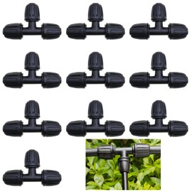 Drip Irrigation Connectors, CTRICALVER 1/2 inch Drip Irrigation Tubing 10Pcs, Drip Fittings Y-Type, Plastic Irrigation Pipe Connectors, 16mm Drip Sprinkler Systems Accessories, for Garden, Lawn, Patio