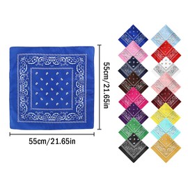 Kellegour 16 Pack Colourful Paisley Bandanas,Paisley Bandanas Assorted Cowboy,Paisley Bandana for Women Men for Men,Women,Kids,Team,Campers,Bikers,Hikers