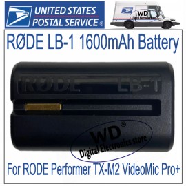 Unbranded LB-1 1600mAh Microphone Battery For RODE Performer TX-M2 VideoMic Pro+ RØDE