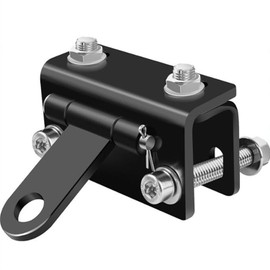 Universal Snowmobile Bumper Hitch, Adjustable Heavy Duty Steel Snowmobile Sled Trailer Towing Hitch Kit Compatible with Ski Doo Polaris REV Arctic Cat (Black)