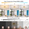 HLILCEH 26inch Modern LED Ceiling Light, 6 Rings Flower Flush