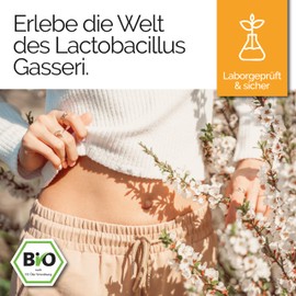Bio Lactobacillus Gasseri I Kapseln für 60 Tage I Akazienfaser I Hochdosiert I Vegan I Lactobacillus Bakterienkulturen I in Deutschland hergestellt & laborgeprüft