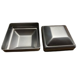 Bobco Metals Decorative Durable Heavy Duty Square Pressed Steel Caps 3" (10 Pieces)