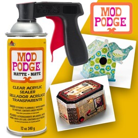 Mod Podge Spray Acrylic Sealer Mod Podge Matte and Gloss 2-Pack, Clear Coating Matte Paint Sealer Spray, 2X Spray Can Sprayer Handle