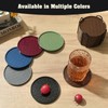 Coasters Set of 6,Hot or Cold Drink Coasters with Holder,Modern