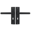 Decoranddecor Hera Matt Black Keyhole Backplate Door Handles Set –