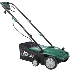 Unbranded 2-in-1 Electric Lawn Dethatcher w/ Collection Bag 13 Inch 12 Amp Scarifier