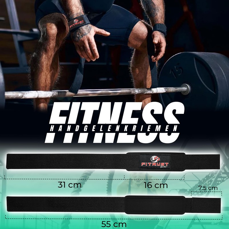 Fitrust Lifting Straps (Padded) for Men & Women Deadlift Straps