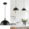 Karjearl Black Pendant Lights Kitchen Island, 11.8" Modern Dome Pendant