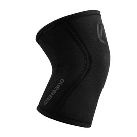 Rehband Knee Support for Weight Training, Knee Support for Cross Fit and Heavy Training, Knee Sleeve Made of 5 mm Neoprene, Available in Many Colours and Sizes, Unisex, Colour: Carbon/Black, 1 Pair, Size: XXL